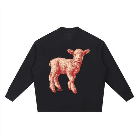 Christmas Lamb Oversize Sweatshirt