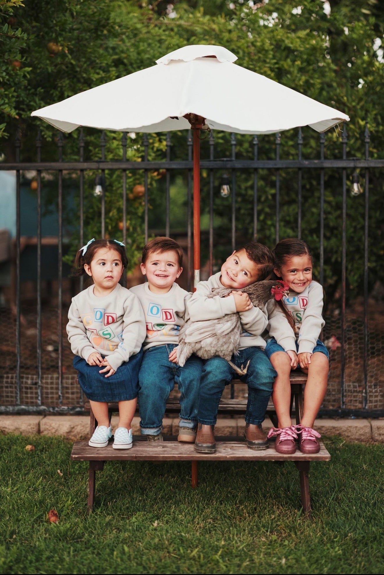 Kids God Is Love Sweater - oynx solomon collection