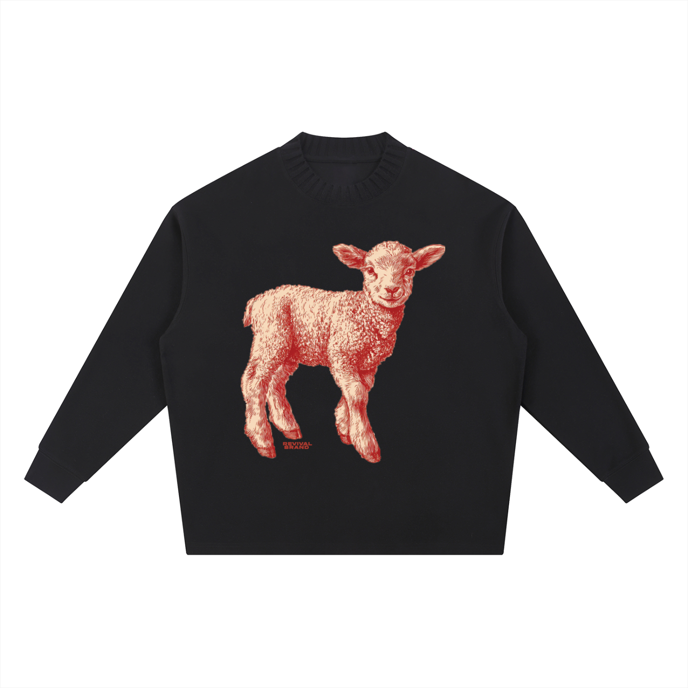 Christmas Lamb Oversize Sweatshirt