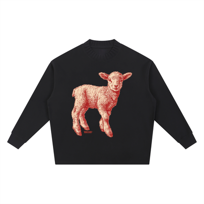 Christmas Lamb Oversize Sweatshirt
