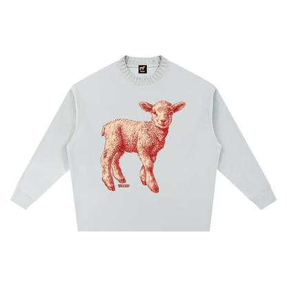 Christmas Lamb Oversize Sweatshirt