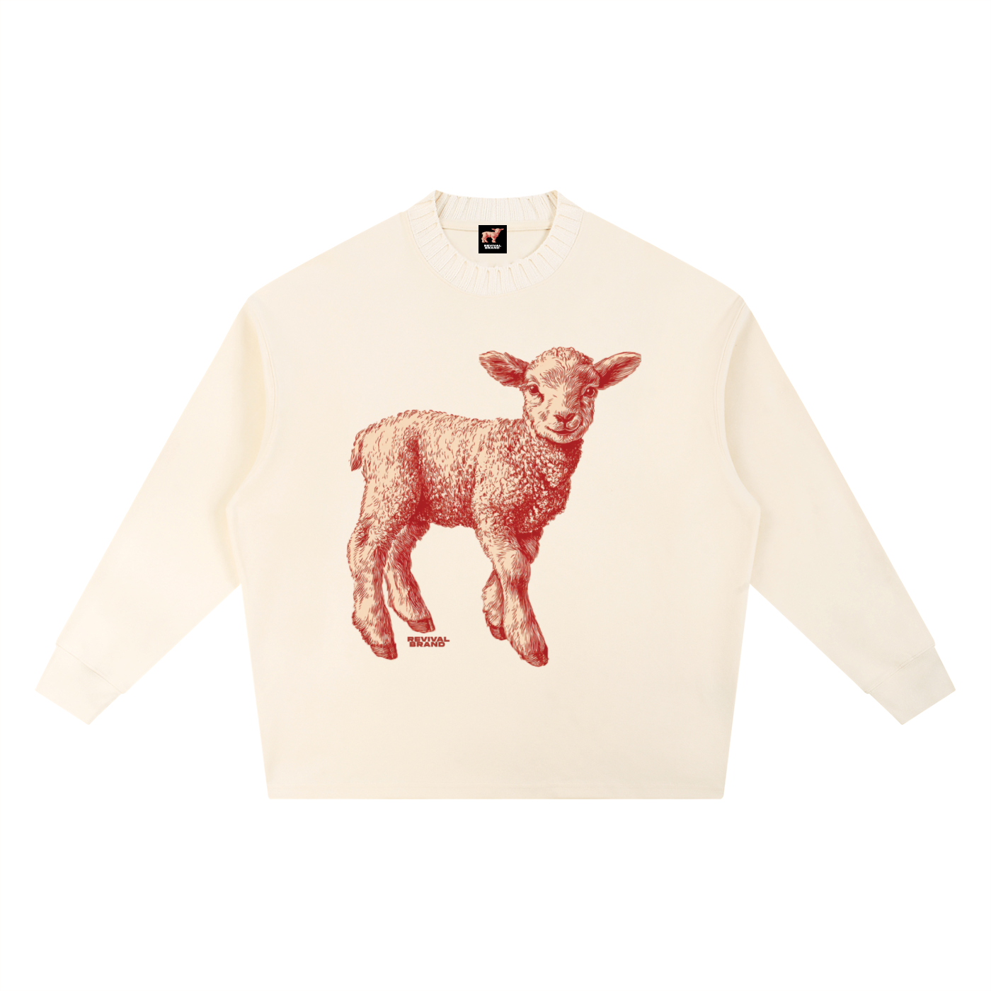 Christmas Lamb Oversize Sweatshirt