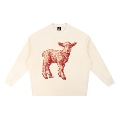 Christmas Lamb Oversize Sweatshirt