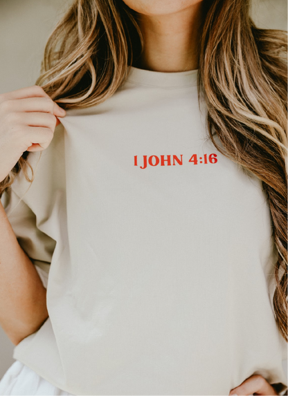 God Is Love Oversized Cortee Shirt