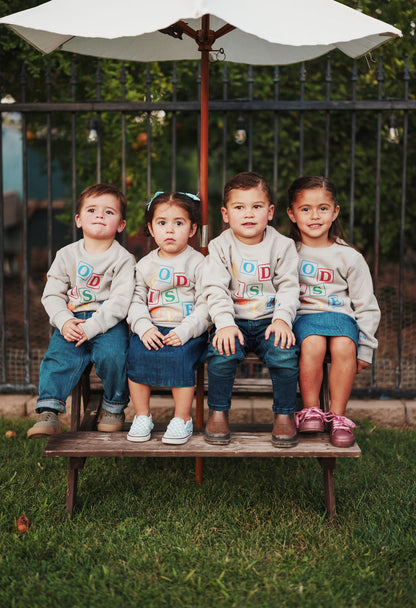 Kids God Is Love Sweater - oynx solomon collection