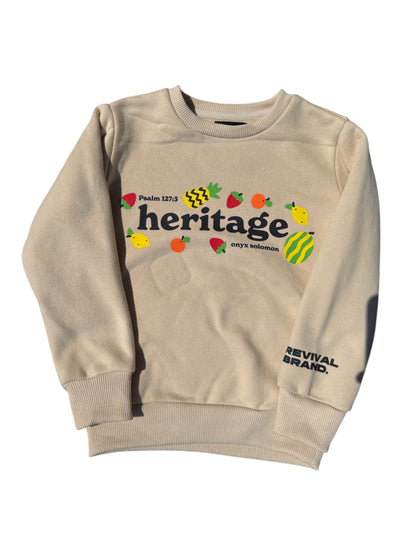 Kids Heritage Sweater - oynx solomon collection