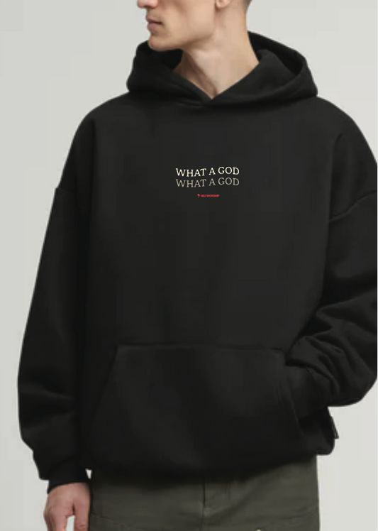 What A God Black Hoodie