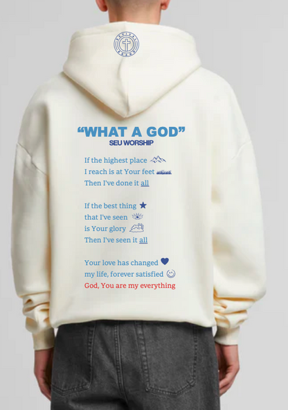 What A God Cream Hoodie