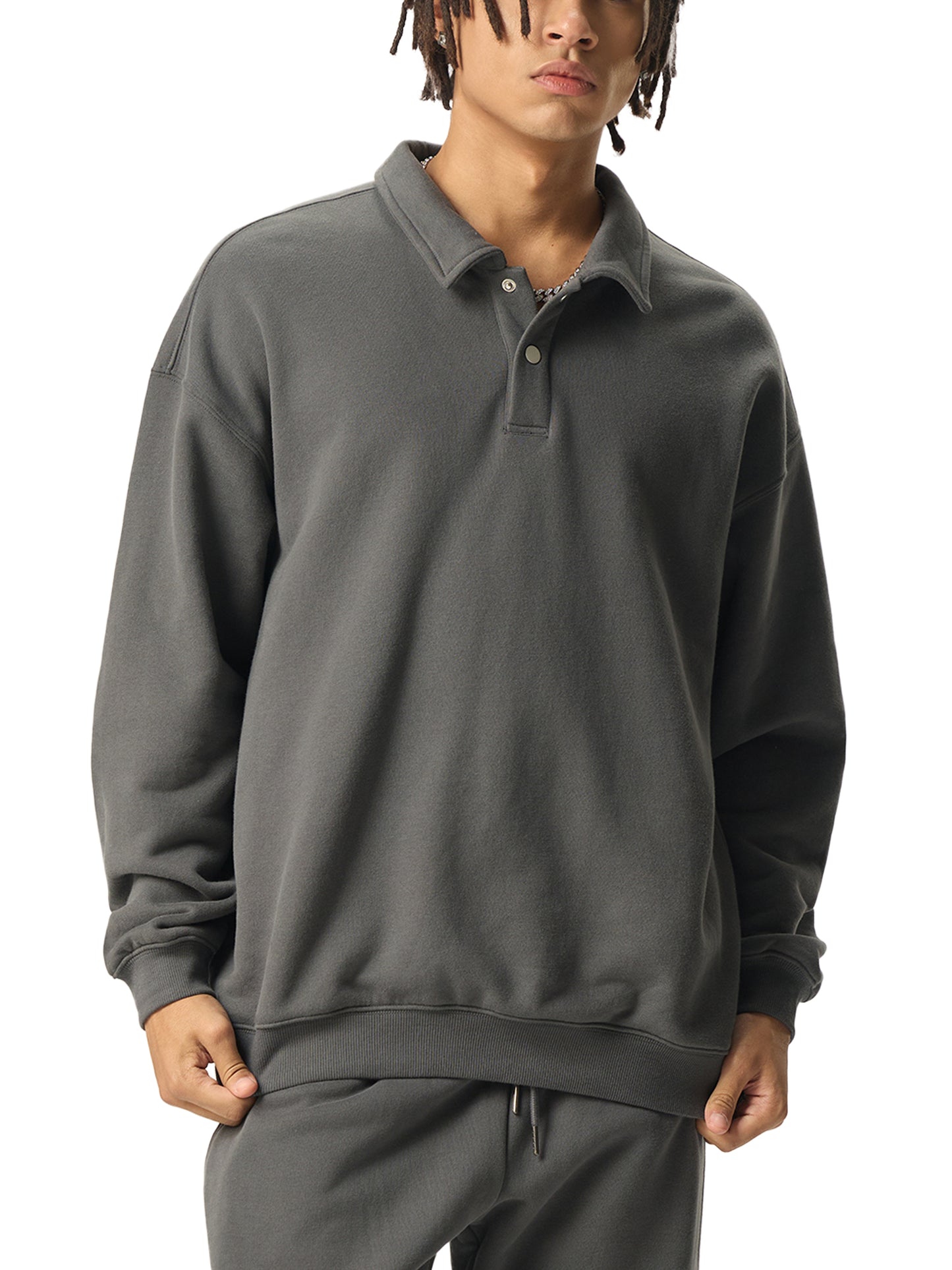 Kingdom Polo-Collar Sweatshirt